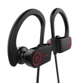 Auriculares Bluetooth, Audífonos Inalámbricos Impermeables IPX7, Auriculares con Reducción de Ruido y Ajuste Seguro para Deportes y Gimnasia, con Micrófono Incorporado