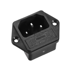 uxcell IEC320 C14 Inlet Power Socket AC 250V 10A 250V 6.3A 2.5W W Fuse 1Set