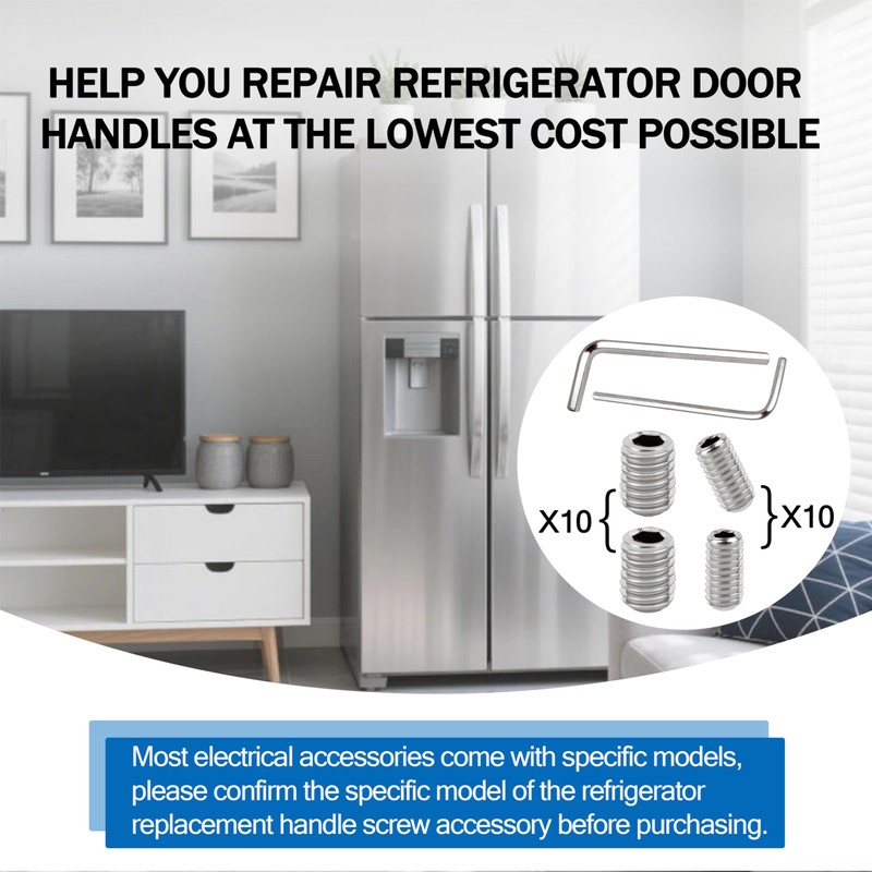 Zfegto W11366418 Refrigerator Freezer Door Handle Mounting Set Screw -
