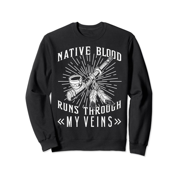 Pipe ceremonial prayer national headdress USA founding peace Sweatshirt