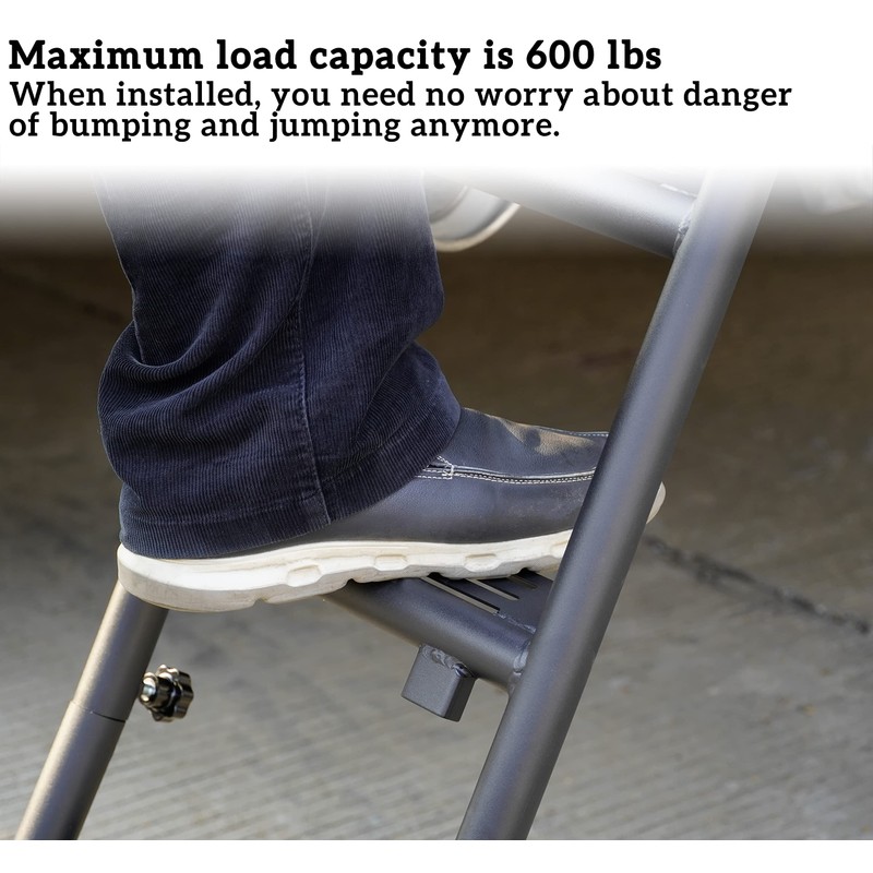POKIAUTO Universal Foldable and 360° Rotatable Tailgate Ladder for Pickup