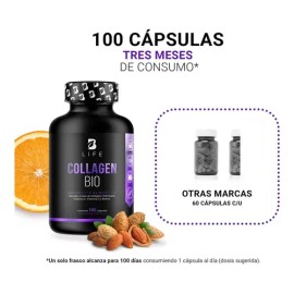 Biotina, Colágeno Y Vitamina E 100 Cápsulas, Collagen Bio. B Life