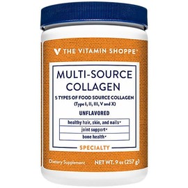 The Vitamin Shoppe Multi-Source Collagen Powder - 5 Types of Collagen to Support Hair, Skin & Nails - Unflavored (24 Servings)