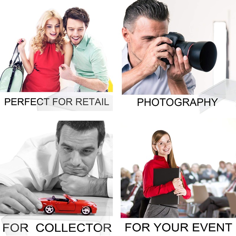 3R W Design Clear Acrylic Plastic Cabinet Display Stand -