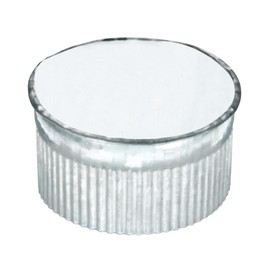 PATIKIL 4 Inch Metal Tee Cap, Galvanized Steel Duct End Cap Crimped Dry Vent Cover Ducting Sealing Tee Plug for HVAC Systems Indoor and Outdoor Use