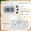 Fridge Thermometer Digital, Afenau 4Pcs Fridge Freezer Thermometer with Hook,