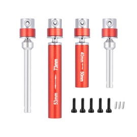 RCLIONS Steel RC Center Drive Shaft 40+53mm Driveshaft for 1/24th AXIAL SCX24 AXI00001 C10 AXI00002 JLU AXI00006 Bronco RC Crawler Car Upgrade Parts (Red)