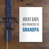 Qiliji New Grandpa Card, Pregnancy Reveal Cards for Dad Father