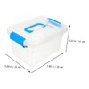 ABOOFAN 5pcs Plastic Storage Box Handle Compartment Storage Container Tabletop