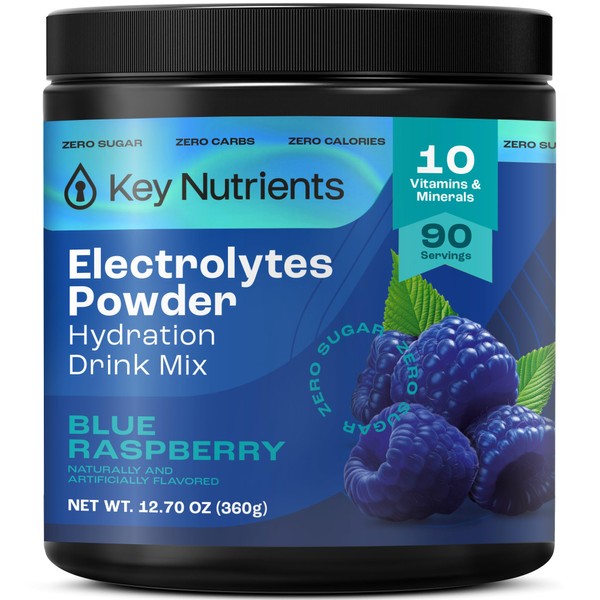 KEY NUTRIENTS Multivitamin Electrolytes Powder No Sugar - Sweet Blue