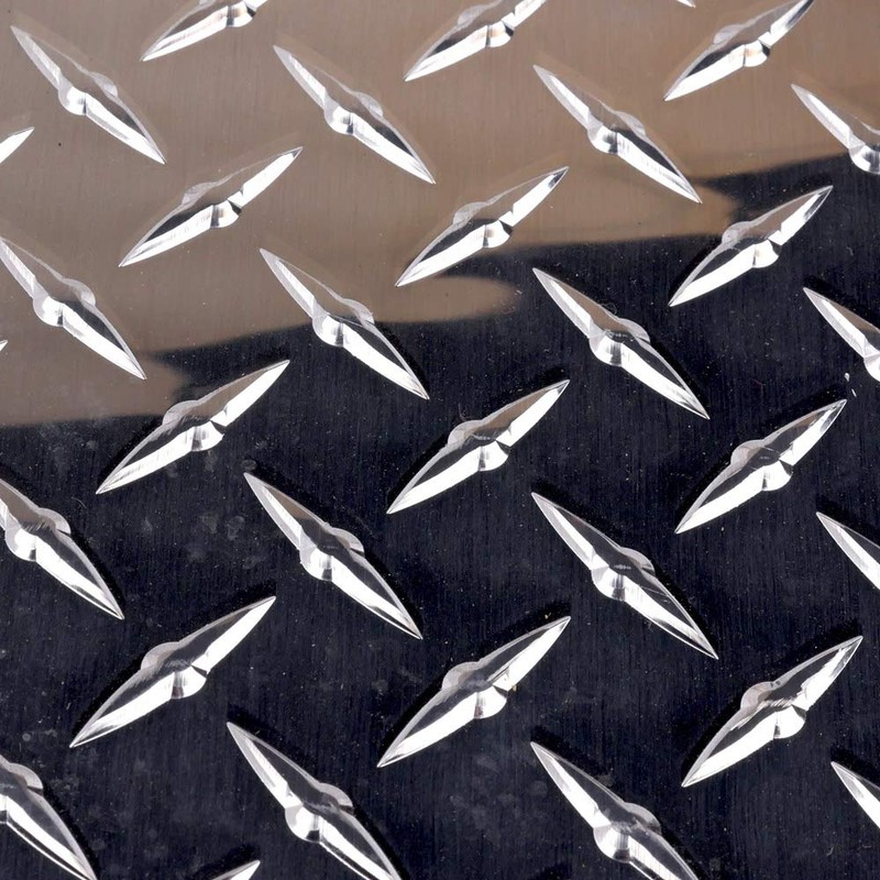 3003 Aluminum Diamond-Tread Sheet, Unpolished (Mill) Finish, H22 Temper, AMS