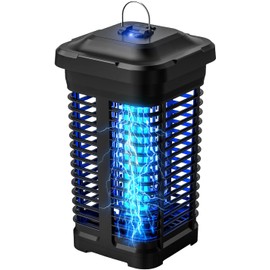Bug Zapper Indoor Outdoor, 4300V 18W Electric Mosquito Killer, Mosquito Trap Fly Zapper Insect Killer with Light Sensor for Home, Garden, Backyard, Patio, Camping, 2300 Sq. Ft Coverage