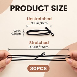 30pcs Hair Ties For Men, Super Elastic Knotted Men Hair Bands