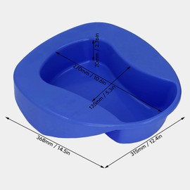 Hilitand Bedpan, Large Bed Pan Nursing Thicken 10 Degree Slope Bedridden Bedpan for Elderly Pregnant Women Plastic Material(Dark Blue)