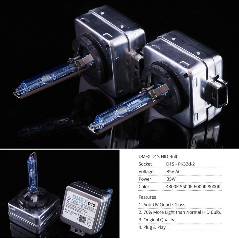 DMEX D1S Xenon HID Headlight Bulbs 4300K Warm White 35W