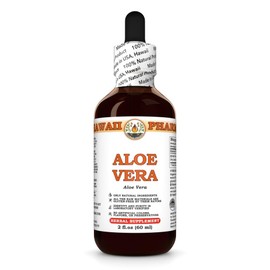 Aloe Vera (Aloe Vera) Dry Leaf Tincture, Made in Hawaii, Raw Materials, All Natural, Vegan, Pure Liquid Extract - 2 fl.oz