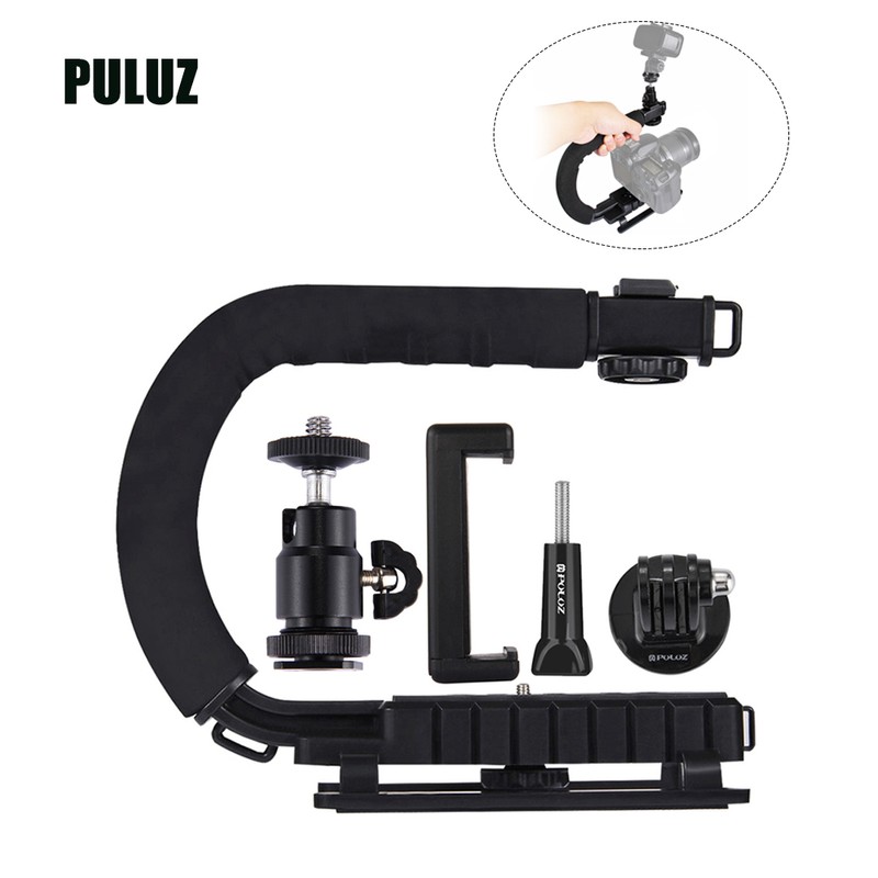 PULUZ U-Shaped Portable Handheld Camera Holder Video Handle DV Bracket