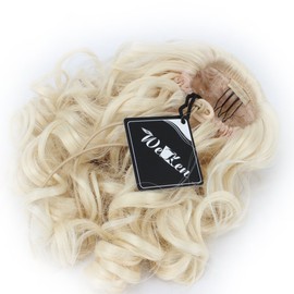 WeKen Hair Bun Medium Long Curly Synthetic Hairpiece Blonde