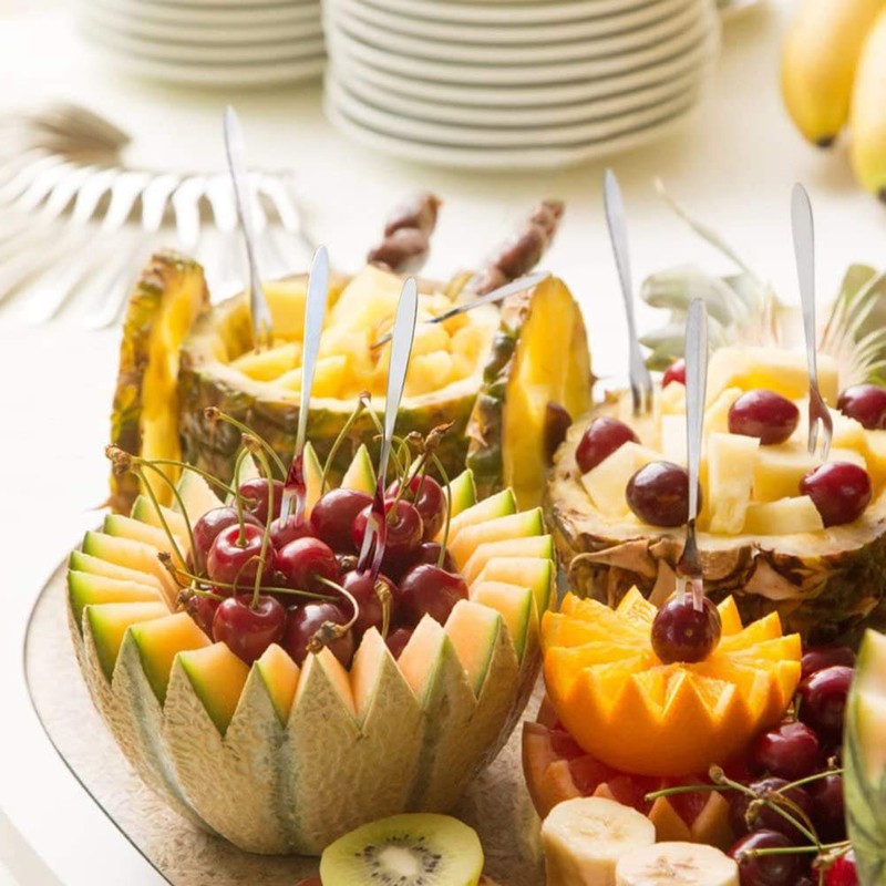 24 Pcs Dessert Forks,5.1 InchStainless Steel Mini Salad Fruit Fork