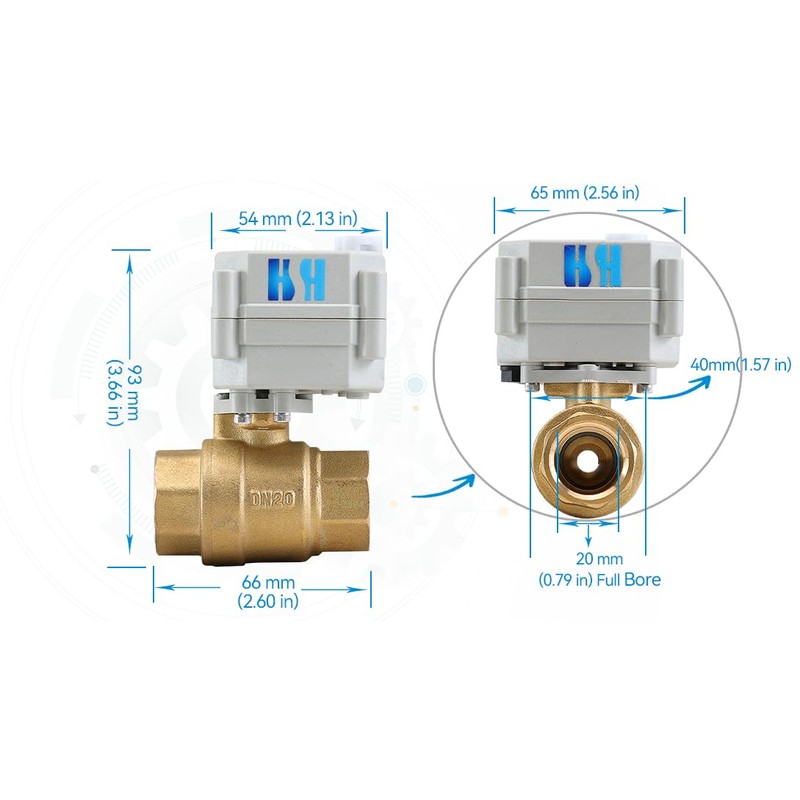 HSH-Flo 3/4" 2 Way 12VDC Brass NPT Reverse Polarity 2