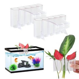2 PCS Aquarium Plant Holder Top Hanging Fish Tank Plant Pot Aquarium Planter Cups for Water Feature Decoration