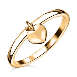 TJC Band Ring for Women in Yellow Gold Plated 925 Sterling Silver Size U with High Gloss Metal Wt. 2.49 Grams