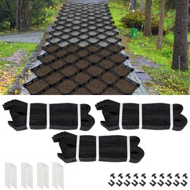 2" Depth Ground Grid for Gravel, 36x4 FT Geo Gravel Grid Driveway 1885 lbs per Sq Ft Load with Connection Buckles, Geo Cell Permeable Stabilization System for Driveways Walkway Slope Pathway & Garden
