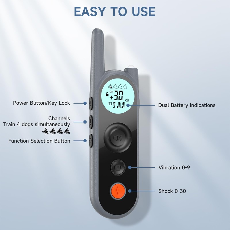 KAIYIKAPET Dog Training Collar with Remote 3/4 Mile, IPX7 Waterproof,3