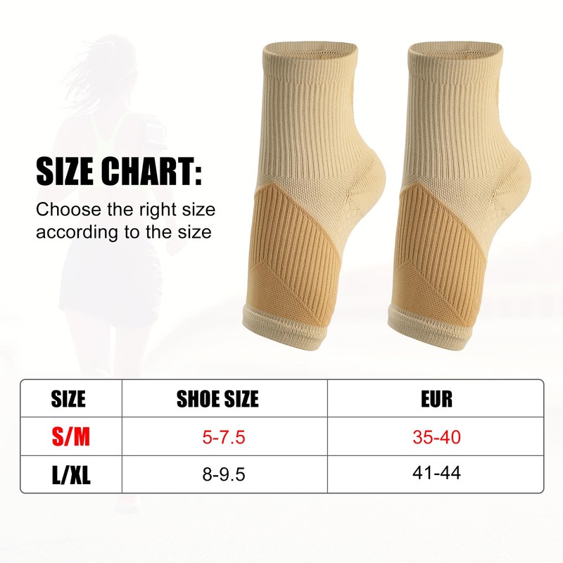 VOCOSTE 足首サポートブレース 調整可能 通気性 アンクルラップブレース スポーツ ランニング アキレス腱用 1ペア ベージュ