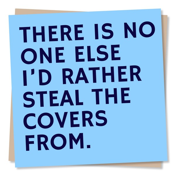 Funny Birthday or Anniversary Card For Partner - No One