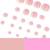 24 Pcs Nude Pink Press On Toenails for Women,YEFIUO Acrylic