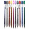 iQUBA Glitter Gel Pens, MULTICOLOUR, Medium Point (1.0mm), Pack of
