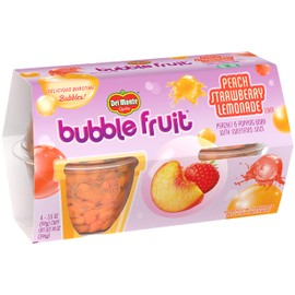 DEL MONTE BUBBLE FRUIT CUP Snacks, Peach Strawberry Lemonade, (4 Count per Pack, Pack of 6)