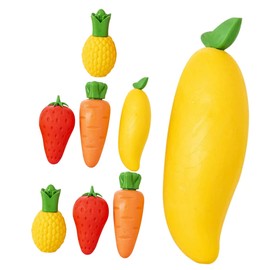 CORHAD 8pcs Adorable Cartoon Erasers Cute Fruit Shaped for Boys and Girls for Classroom Rewards Writing and Drawing and Fun Stationery Supplies