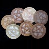 Stone Pentagram Altar Tile 3" NEW Carved Soapstone Pentacle -