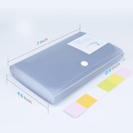 REEMTOO Coupon Organizer, Receipt Organizer, Subdivision Accordion File Folder Mini Organizer Wallet for Coupons, Receipts, Cash, Tax Item or Changes,7x4.5 Inches,13 Pockets with Tabs and Check Case