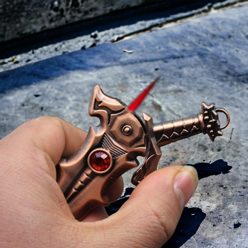 Novelty Refillable Butane Lighter, Cool Metal Lighter, Windproof Flame, Candle