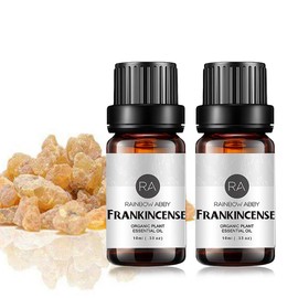 2-Pack Frankincense Essential Oil 100% Pure Oganic Plant Natrual Frankincense Oil for Diffuser Massage Skin Care - 2x10ML