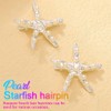 CAKURE Starfish Hair Clips Silver Metal Sea Star Hair Barrettes