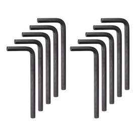 sourcing map 10pcs Hex Key Wrench 6mm Metric CR-V L Shaped Hexagon Head Repairing Tool