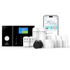 WiFi-Smart-Heim-Sicherung-Alarm-Kits, drahtloses GSM-Heim-Alarm-System mit Sirene, PIR-Bewegungsmelder, Fernbedienungen, Fenster-/Türsensor, Unterstützung für
