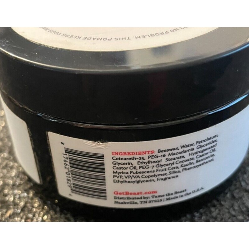 HAIR BEAST Beast Hard Hair Clay Pomade 3.4 oz -