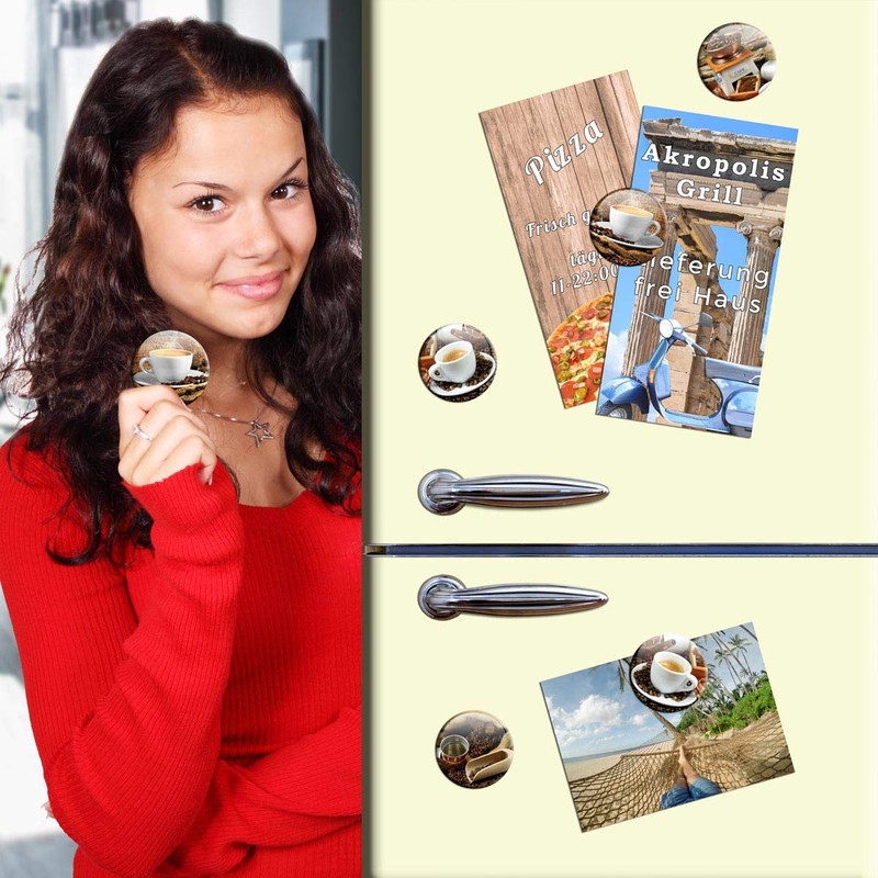 Magnets Coffee Cups Set of 6 Coffee Decoration Gift Set