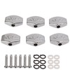 6Pcs Metal Carved Big Square Guitar Tuning Peg Buttons, Replacement