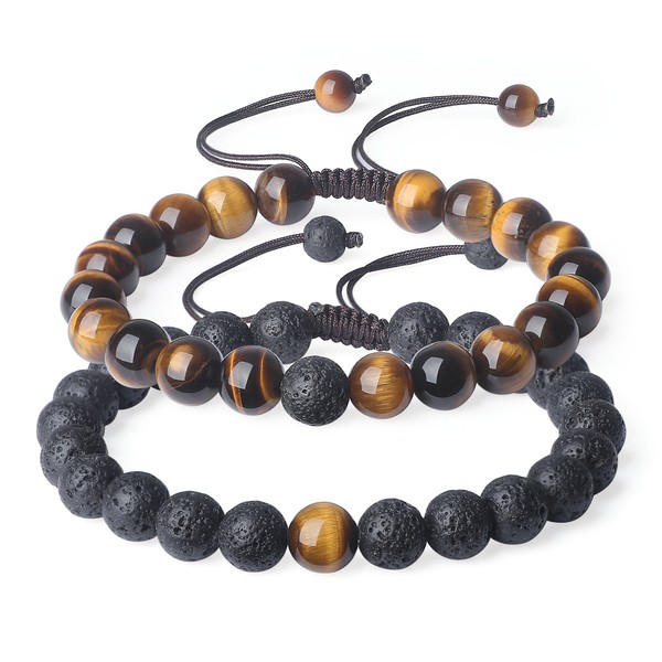 AmorWing Chakra Stones Lava for Essential Oil Tiger Eye Healing