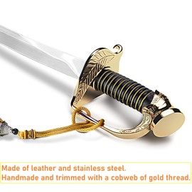 Resafy Champagne Saber with Golden Handle Sparkling Wine Opener Champagne Knife Sword Champagne Sabre Opener With Gift Case for Wedding Party