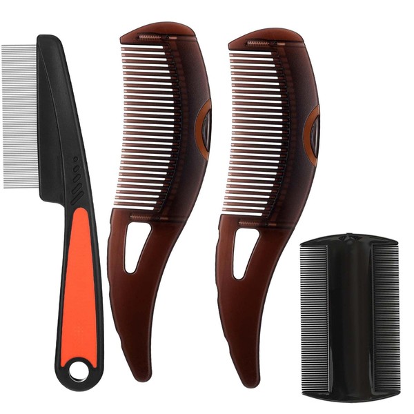 4pcs Dandruff Comb, Hair Care Oil Removal Comb Set, Fine