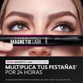 CYZONE - Studio Look Máscara de Pestañas Magnetic Lash Color Ngro 8 g, a Prueba de Agua, para Pestañas Largas y con Volumen, Mirada Magnética, con Vitamina B 5 y Aceite de Argán, Hidrata y Fortalece