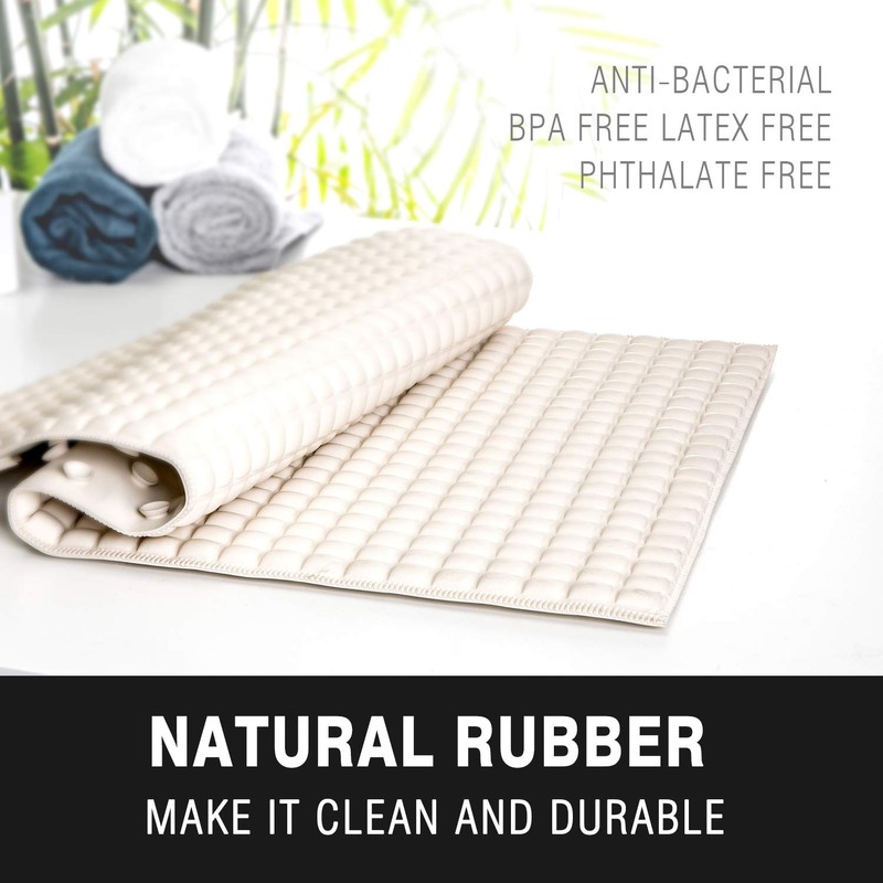 BOWERBIRD Premium Comfort & Safety Bathtub Mat: 800+ Air-Filled Cells