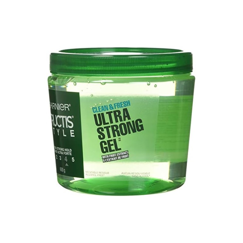 Garnier Fructis Style Ultra Strong Hold Gel, Clean and Fresh,
